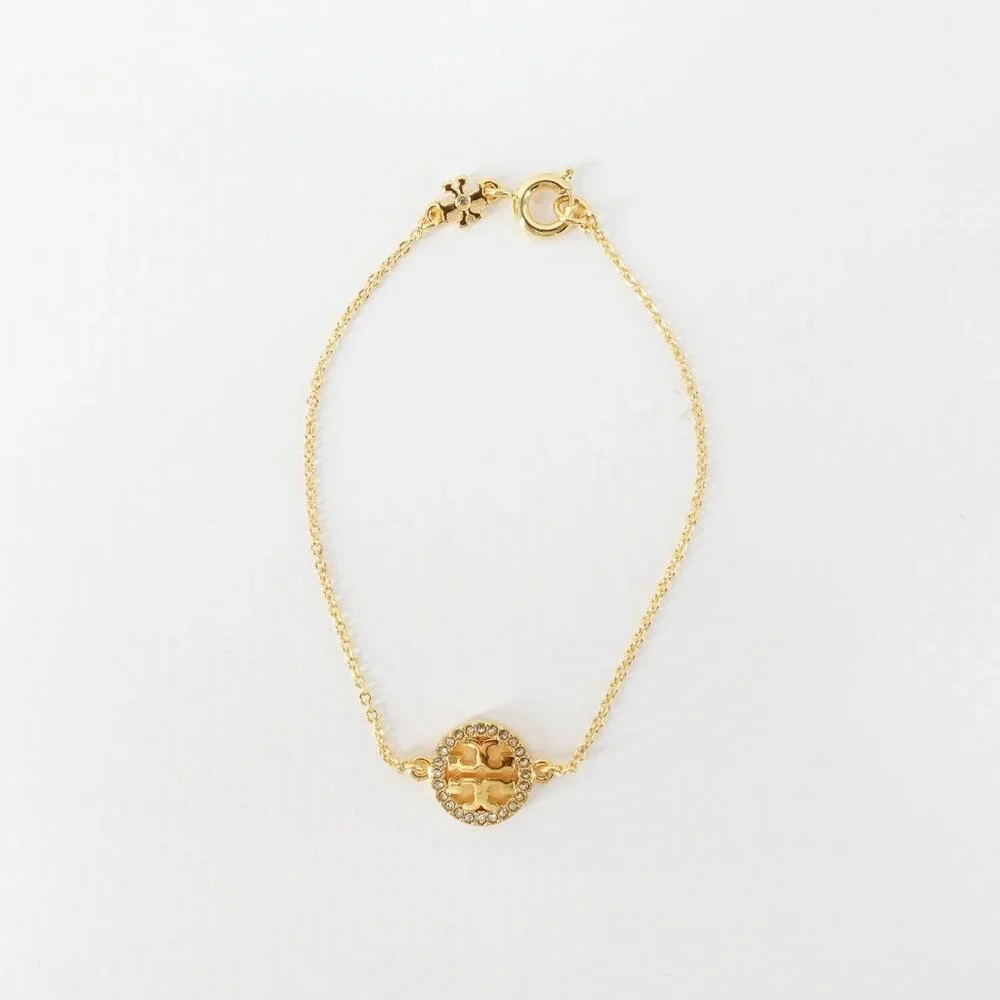 Tory Burch Miller Pave Chain Bracelet Gold OS - Picture 8 of 10